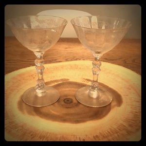 Vintage champagne glasses
